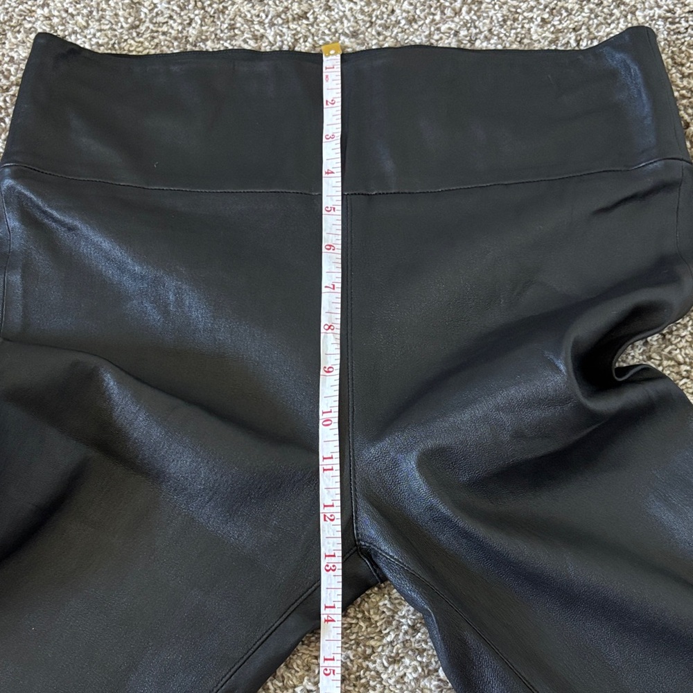 SPRWMN Luxury 100% Leather Crop Micro Flare Pants High Rise Size L - Picture 12 of 16